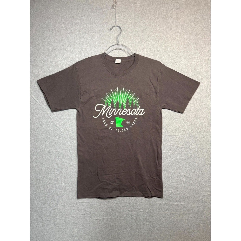 Minnesota Land Of Lakes Short Sleeve T-Shirt‎ Casual Women's Gray  Size Small